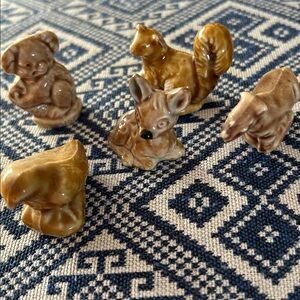 Wade  Mini Figurines- Set of 5 Animals-Made in England- Vintage